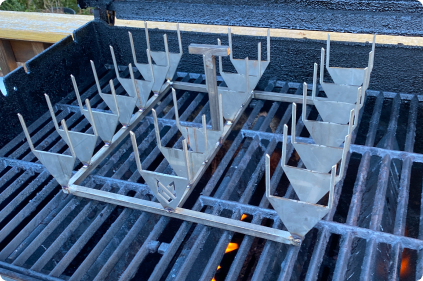 Multiple WingRacks on grill